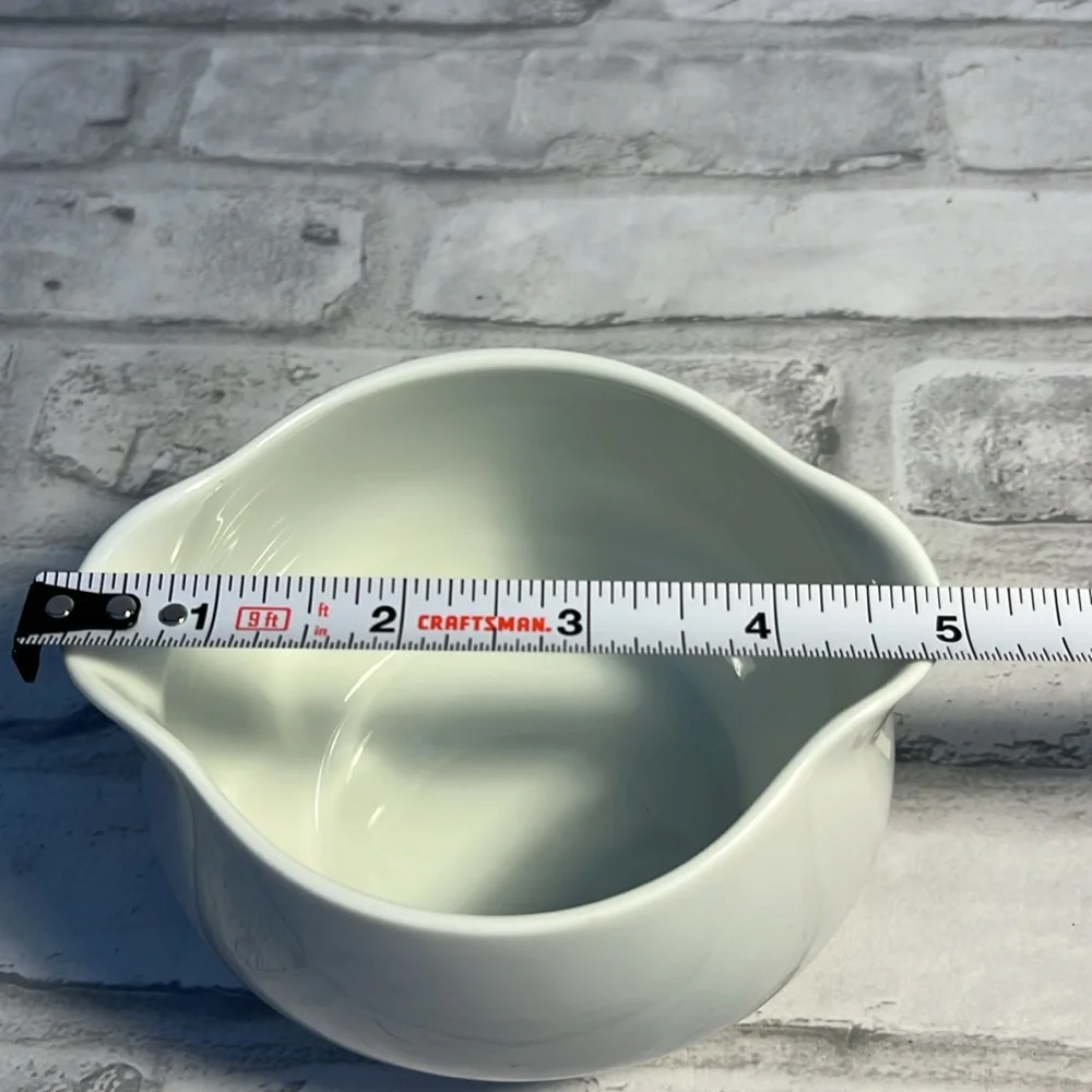 Vintage Noritake double spout gravy bowl cookin serve China white 107 Angela